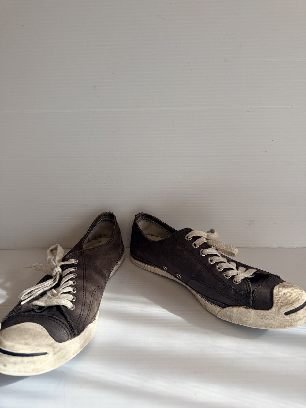 Vintage CONVERSE JACK PURCELL Brown Tennis Shoes Mens Size 10